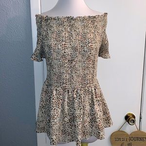 Cato - Off the Shoulder Peplum Top